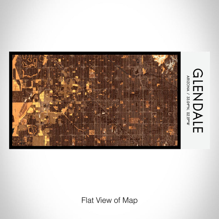 Rendered View of Glendale Arizona Map on 17oz Stainless Steel Insulated Bottle with printed ember style map
