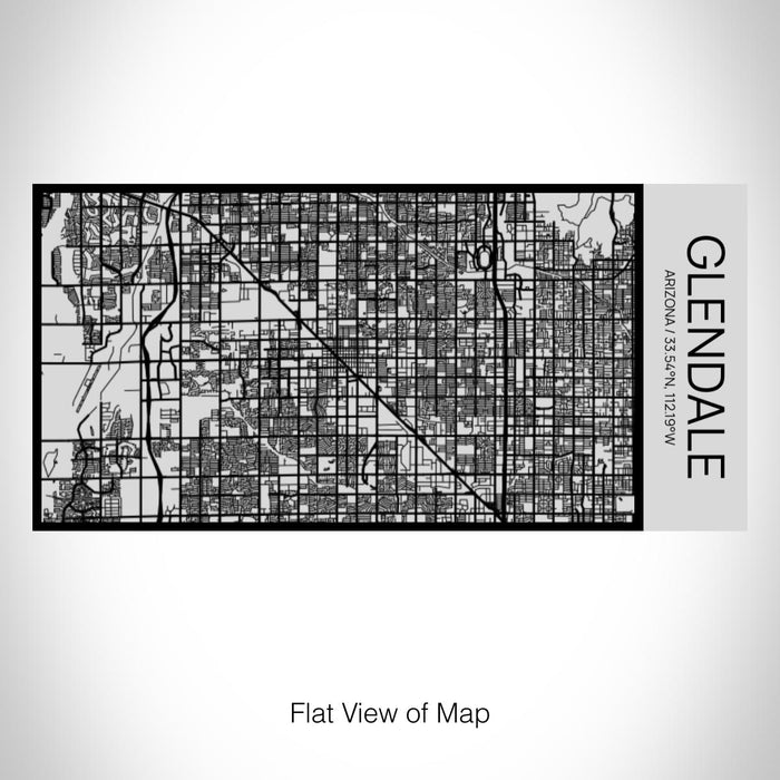 Rendered View of Glendale Arizona Map on 17oz Stainless Steel Insulated Cola Bottle in Stainless