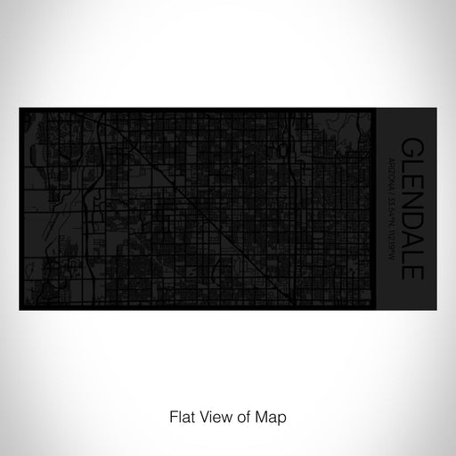Rendered View of Glendale Arizona Map on 17oz Stainless Steel Insulated Cola Bottle in Stainless in Matte Black