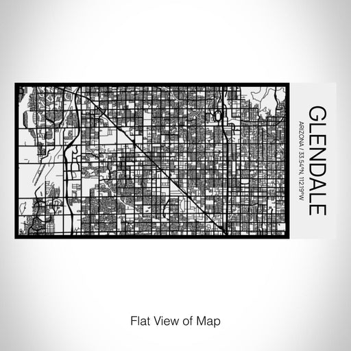 Rendered View of Glendale Arizona Map on 17oz Stainless Steel Insulated Cola Bottle in Stainless in Matte White