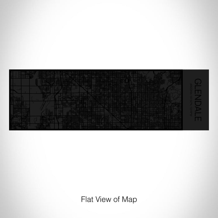 Rendered View of Glendale Arizona Map on 10oz Stainless Steel Insulated Cup in Matte Black with Sliding Lid
