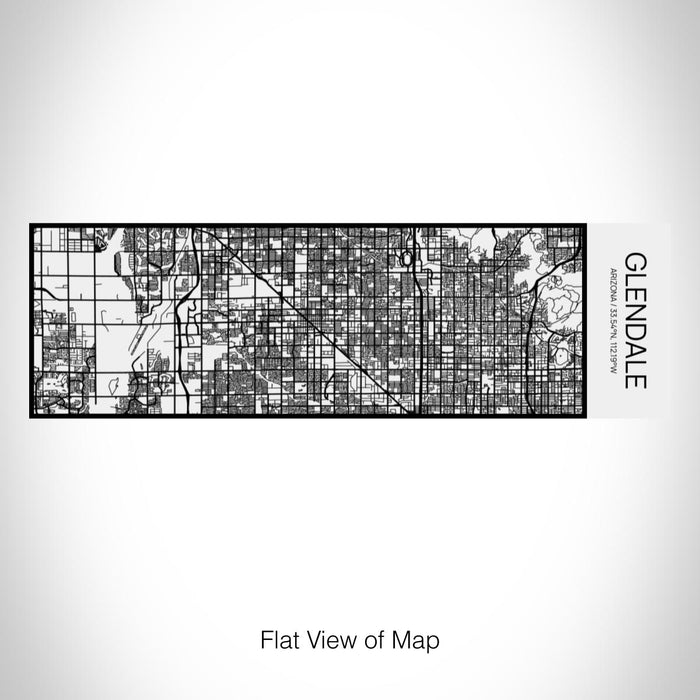 Rendered View of Glendale Arizona Map on 10oz Stainless Steel Insulated Cup in Matte White with Sliding Lid