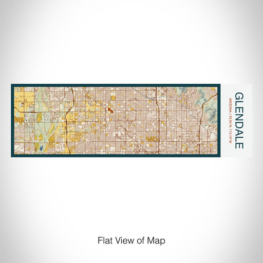 Rendered View of Glendale Arizona Map on 10oz Stainless Steel Insulated Cup in Woodblock with Sliding Lid