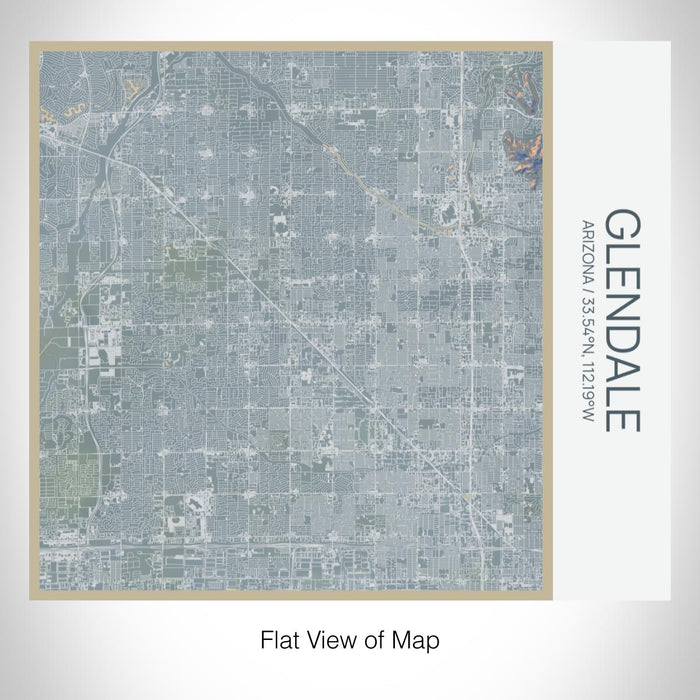 Rendered View of Glendale Arizona Map on 17oz Stainless Steel Insulated Tumbler in Afternoon Map Style