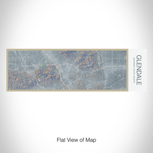 Rendered View of Glendale California Map on 10oz Stainless Steel Insulated Cup in Afternoon with Sliding Lid