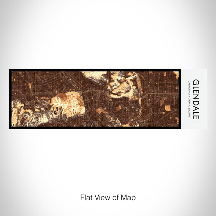 Rendered View of Glendale California Map on 10oz Stainless Steel Insulated Cup in Ember with Sliding Lid