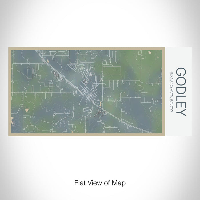 Rendered View of Godley Texas Map on 17oz Stainless Steel Insulated Bottle with printed afternoon style map