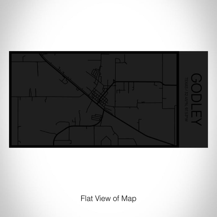 Rendered View of Godley Texas Map on 17oz Stainless Steel Insulated Cola Bottle in Stainless in Matte Black