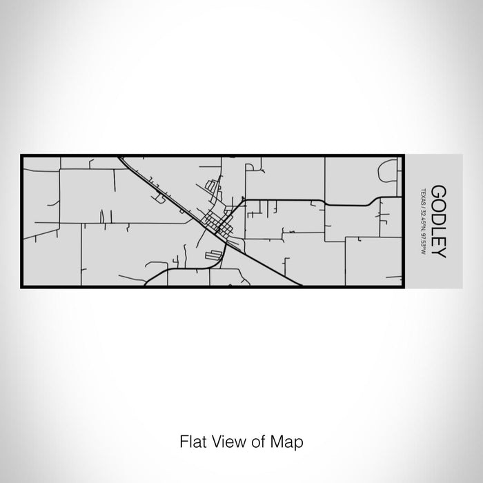 Rendered View of Godley Texas Map on 10oz Stainless Steel Insulated Cup with Sipping Lid