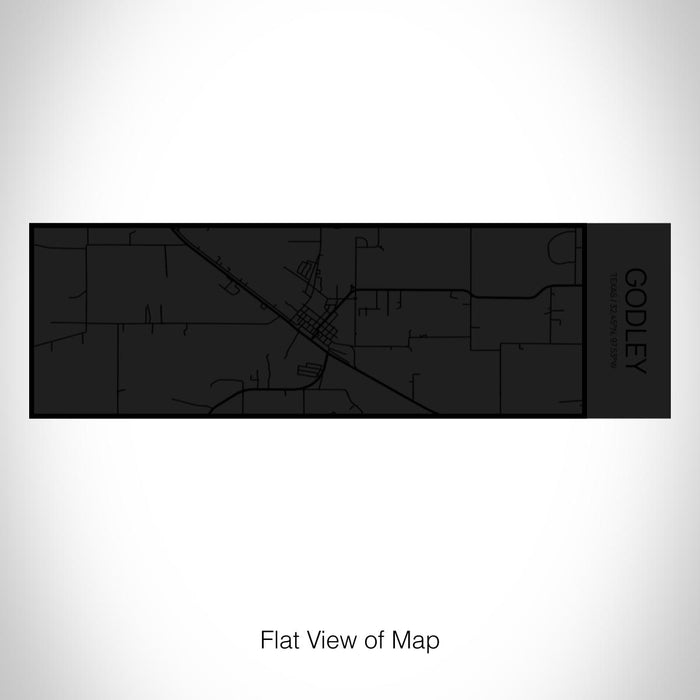 Rendered View of Godley Texas Map on 10oz Stainless Steel Insulated Cup in Matte Black with Sliding Lid