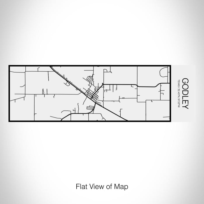 Rendered View of Godley Texas Map on 10oz Stainless Steel Insulated Cup in Matte White with Sliding Lid