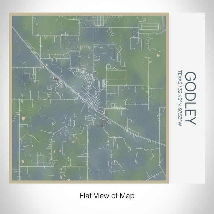 Rendered View of Godley Texas Map on 17oz Stainless Steel Insulated Tumbler in Afternoon Map Style
