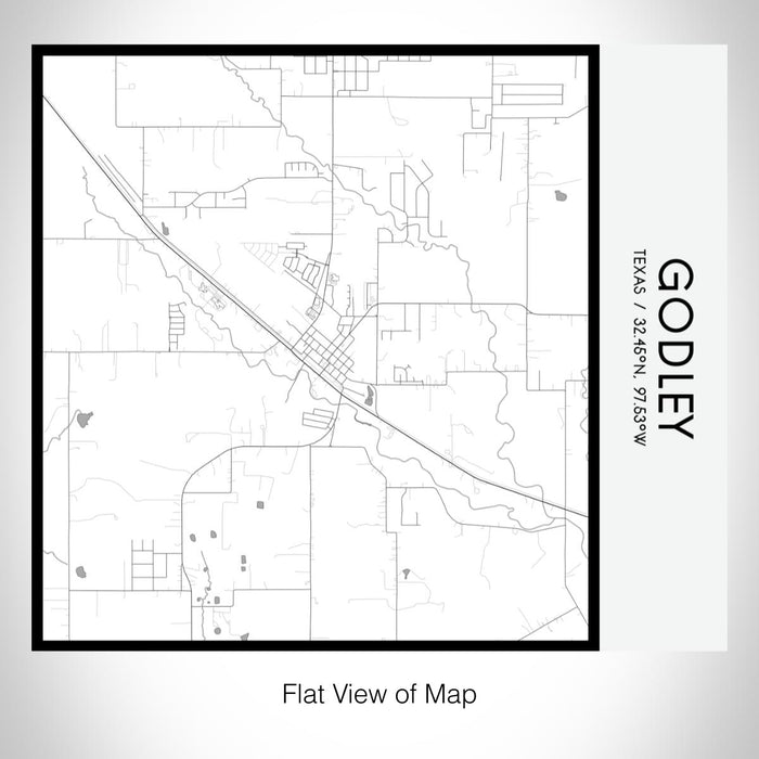 Rendered View of Godley Texas Map on 17oz Stainless Steel Insulated Tumbler in Classic Map Style
