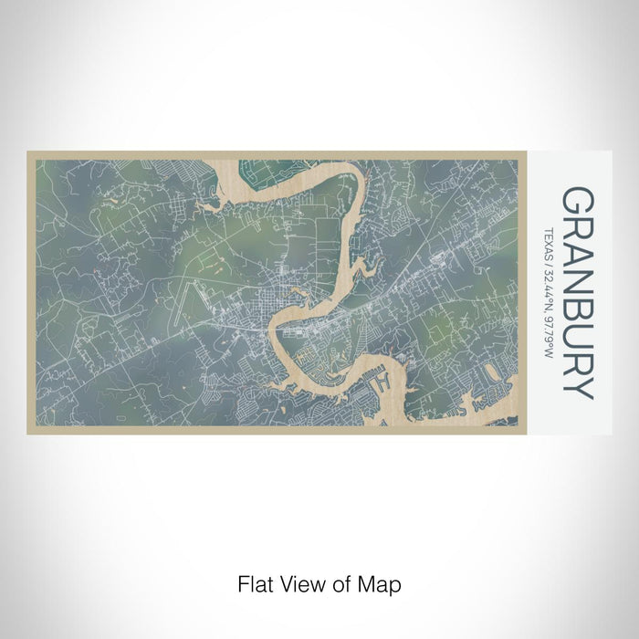 Rendered View of Granbury Texas Map on 17oz Stainless Steel Insulated Bottle with printed afternoon style map