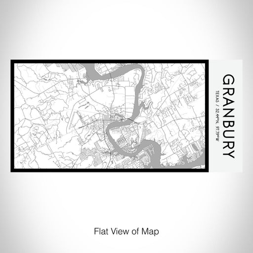 Rendered View of Granbury Texas Map on 17oz Stainless Steel Insulated Bottle with printed classic style map