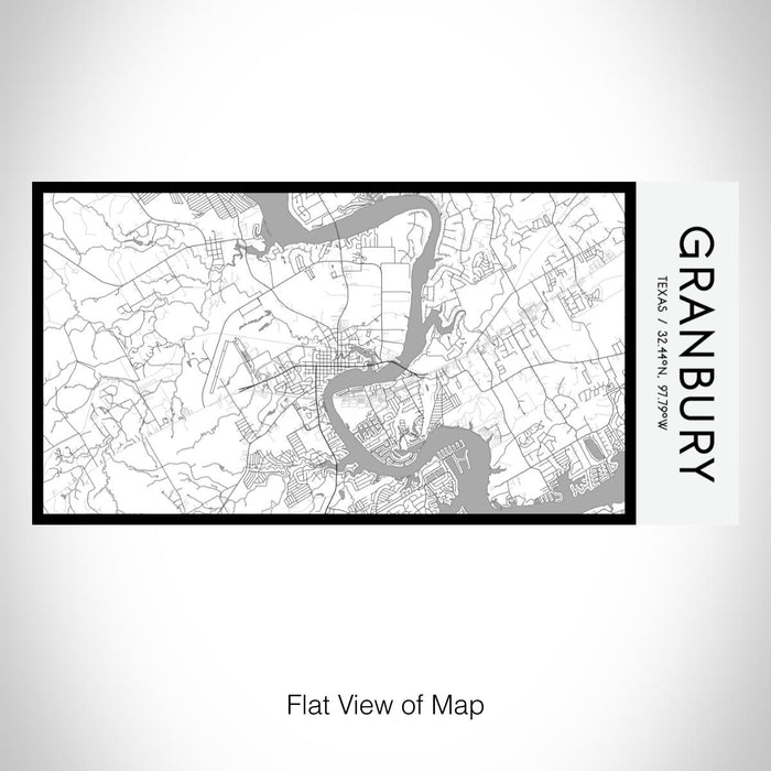 Rendered View of Granbury Texas Map on 17oz Stainless Steel Insulated Bottle with printed classic style map