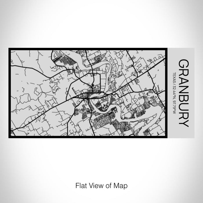 Rendered View of Granbury Texas Map on 17oz Stainless Steel Insulated Cola Bottle in Stainless