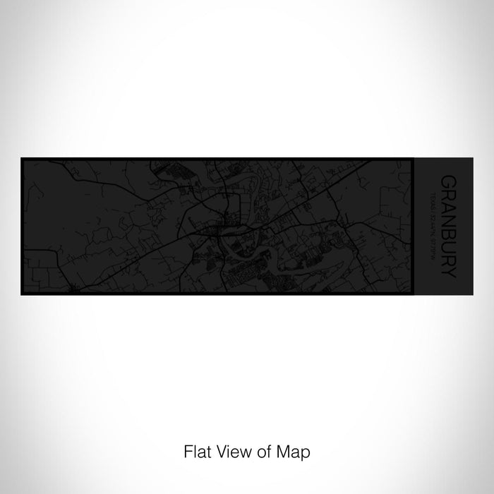 Rendered View of Granbury Texas Map on 10oz Stainless Steel Insulated Cup in Matte Black with Sliding Lid