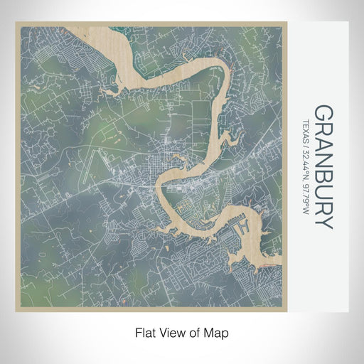 Rendered View of Granbury Texas Map on 17oz Stainless Steel Insulated Tumbler in Afternoon Map Style