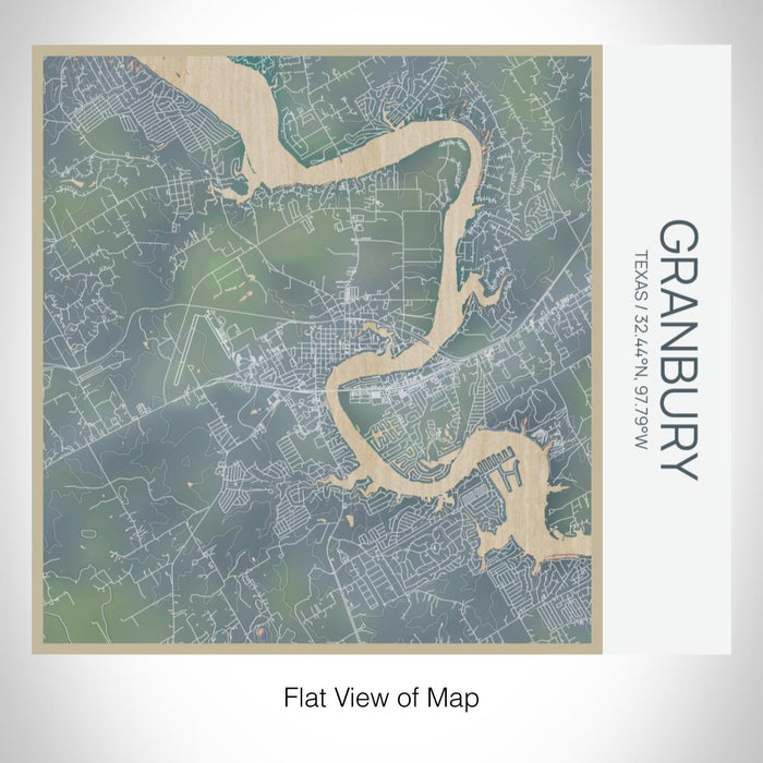 Rendered View of Granbury Texas Map on 17oz Stainless Steel Insulated Tumbler in Afternoon Map Style