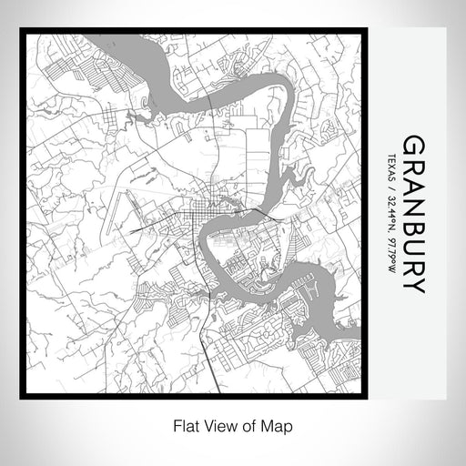 Rendered View of Granbury Texas Map on 17oz Stainless Steel Insulated Tumbler in Classic Map Style