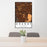 24x36 Granby Colorado Map Print Portrait Orientation in Ember Style Behind 2 Chairs Table and Potted Plant