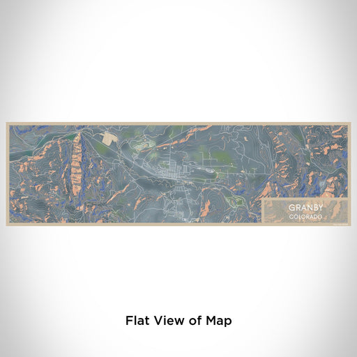 Flat View of Map Custom Granby Colorado Map Enamel Mug in Afternoon