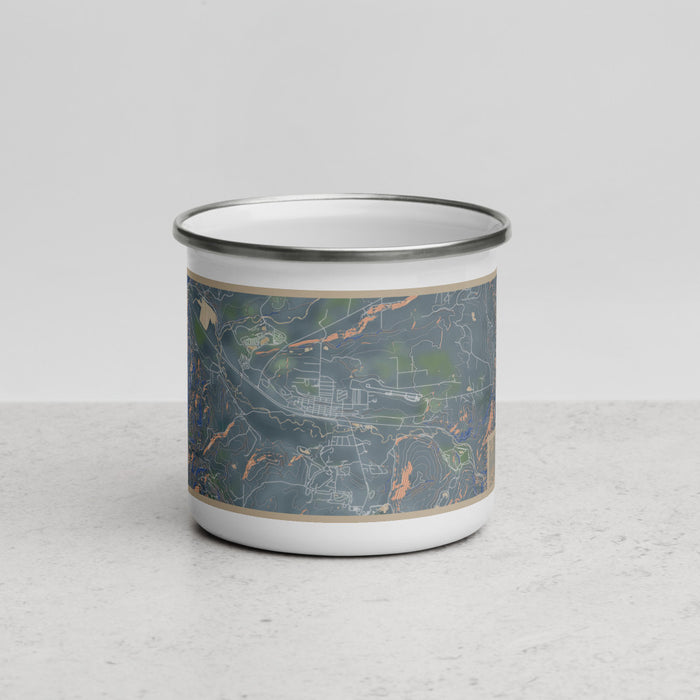 Front View Custom Granby Colorado Map Enamel Mug in Afternoon