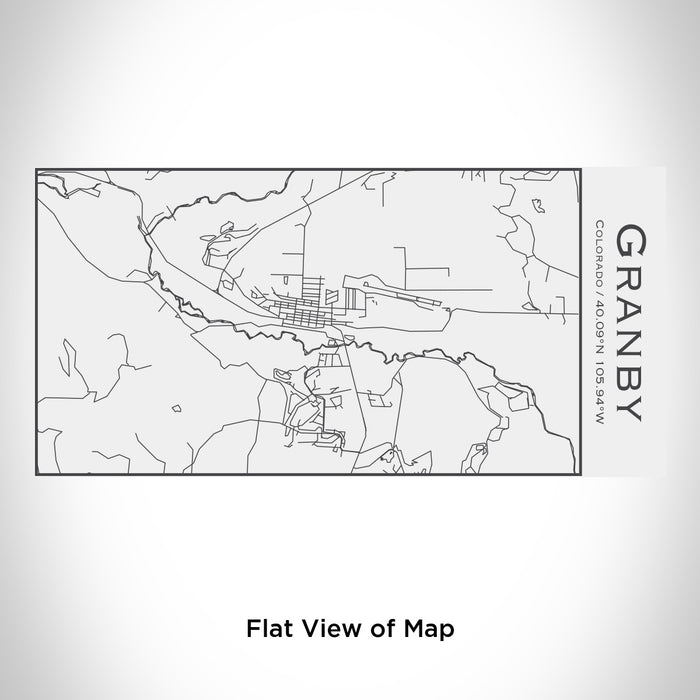 Rendered View of Granby Colorado Map Engraving on 17oz Stainless Steel Insulated Cola Bottle in White