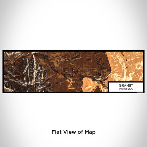 Flat View of Map Custom Granby Colorado Map Enamel Mug in Ember
