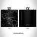 Rendered View of Granby Colorado Map Engraving on 6oz Stainless Steel Flask in Black