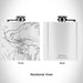 Rendered View of Granby Colorado Map Engraving on 6oz Stainless Steel Flask in White