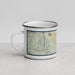 Left View Custom Granby Colorado Map Enamel Mug in Woodblock