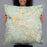 Person holding 22x22 Custom Granby Colorado Map Throw Pillow in Woodblock