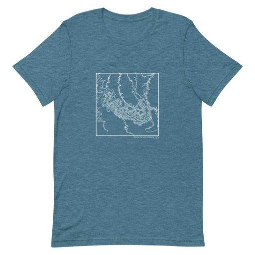 Grand Canyon National Park Topographic  Map Unisex T-Shirt with City inscription in Heather Teal