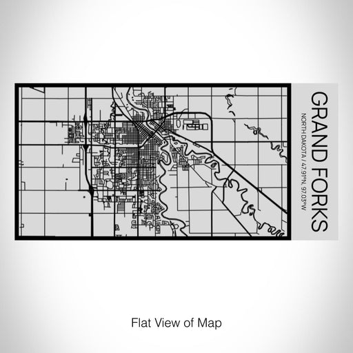 Rendered View of Grand Forks North Dakota Map on 17oz Stainless Steel Insulated Cola Bottle in Stainless