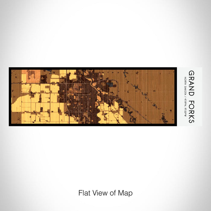 Rendered View of Grand Forks North Dakota Map on 10oz Stainless Steel Insulated Cup in Ember with Sliding Lid