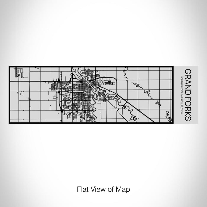 Rendered View of Grand Forks North Dakota Map on 10oz Stainless Steel Insulated Cup with Sipping Lid