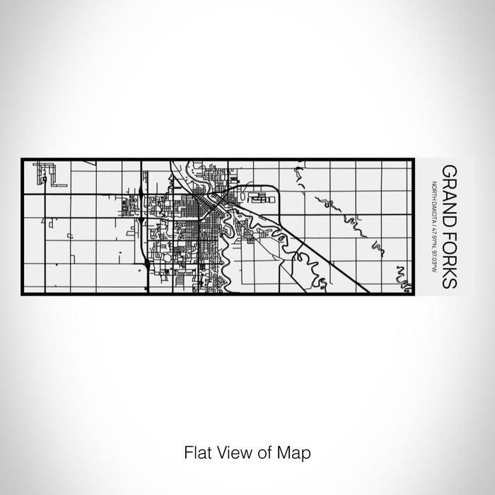 Rendered View of Grand Forks North Dakota Map on 10oz Stainless Steel Insulated Cup in Matte White with Sliding Lid
