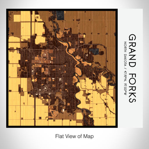 Rendered View of Grand Forks North Dakota Map on 17oz Stainless Steel Insulated Tumbler in Ember Map Style