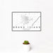 12x18 Grand Island Nebraska Map Print Landscape Orientation in Classic Style With Small Cactus Plant in White Planter