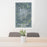 24x36 Grand Island Nebraska Map Print Portrait Orientation in Afternoon Style Behind 2 Chairs Table and Potted Plant