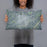 Person holding 20x12 Custom Grand Island Nebraska Map Throw Pillow in Afternoon