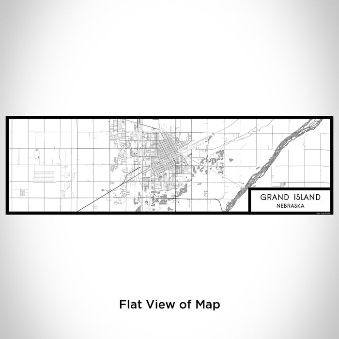 Flat View of Map Custom Grand Island Nebraska Map Enamel Mug in Classic