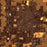 Grand Island Nebraska Map Print in Ember Style Zoomed In Close Up Showing Details