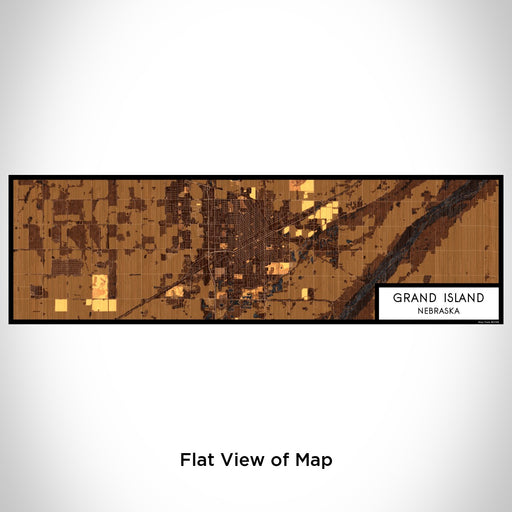 Flat View of Map Custom Grand Island Nebraska Map Enamel Mug in Ember