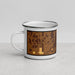 Left View Custom Grand Island Nebraska Map Enamel Mug in Ember