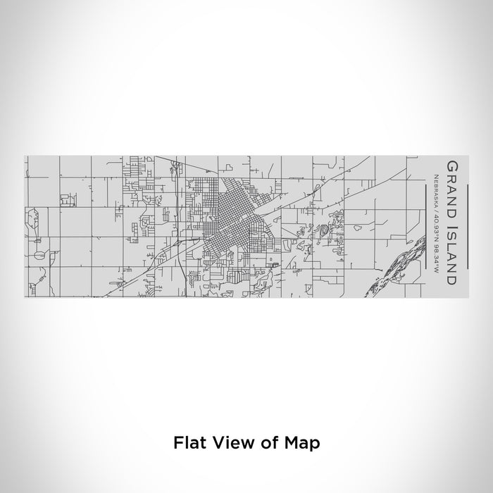 Rendered View of Grand Island Nebraska Map Engraving on 10oz Stainless Steel Insulated Cup with Sipping Lid