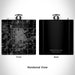 Rendered View of Grand Island Nebraska Map Engraving on 6oz Stainless Steel Flask in Black