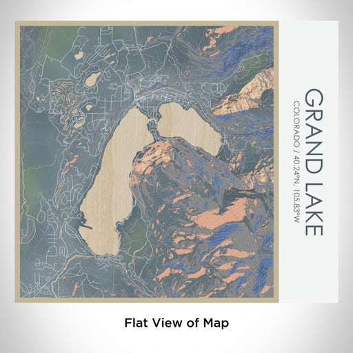 Rendered View of Grand Lake Colorado Map on 17oz Stainless Steel Insulated Tumbler in Afternoon Map Style